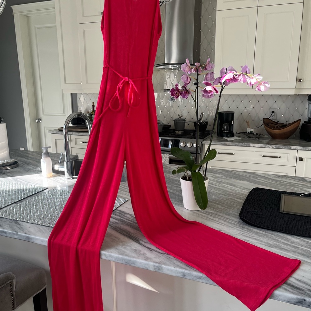 Zara size small hot pink vacation beachy jumpsuit hover up holiday wear cute!💕